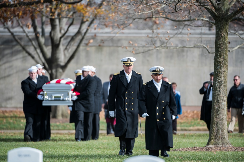 Graveside Service for U.S. Navy Radioman 3rd Class Howard Bean in Section 60