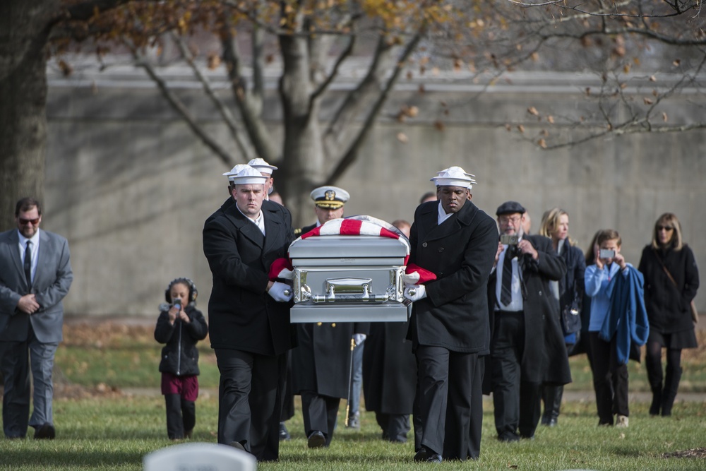 Graveside Service for U.S. Navy Radioman 3rd Class Howard Bean in Section 60