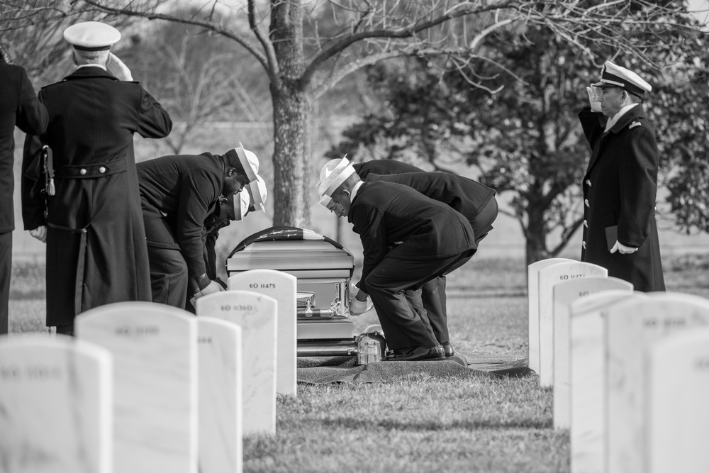 Graveside Service for U.S. Navy Radioman 3rd Class Howard Bean in Section 60