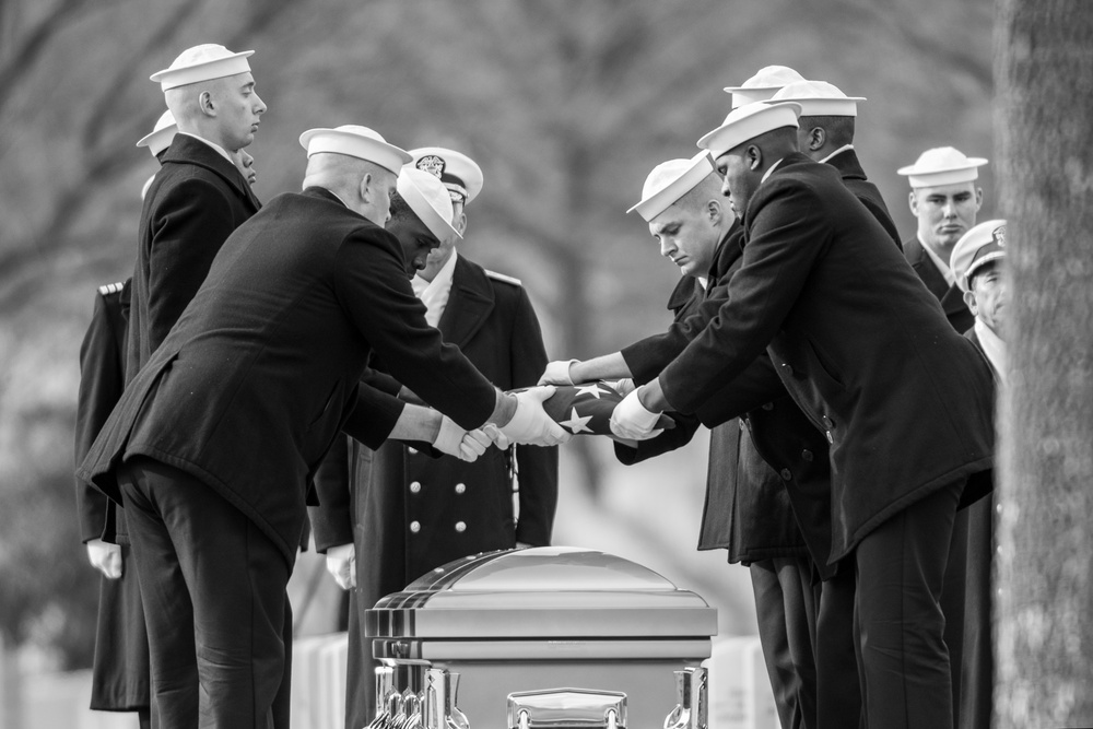 Graveside Service for U.S. Navy Radioman 3rd Class Howard Bean in Section 60