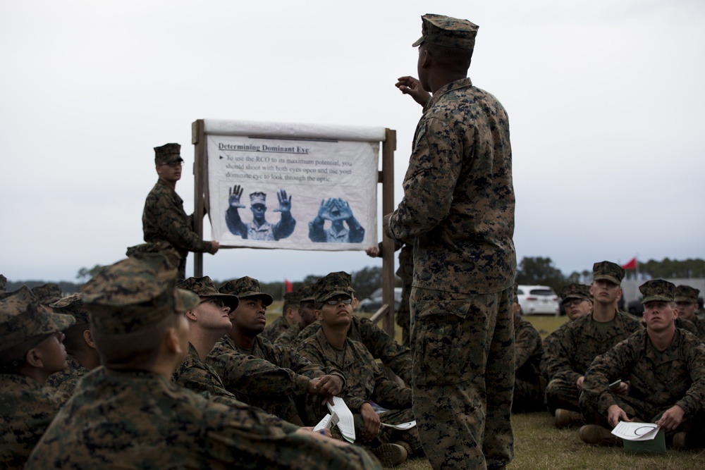 Marine recruits learn marksmanship fundamentals on Parris Island