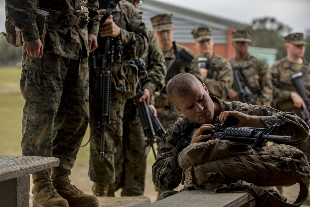 Marine recruits learn marksmanship fundamentals on Parris Island