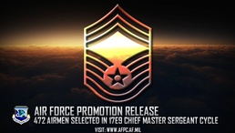 Air Force releases chief master sergeant 17E9 promotion cycle statistics