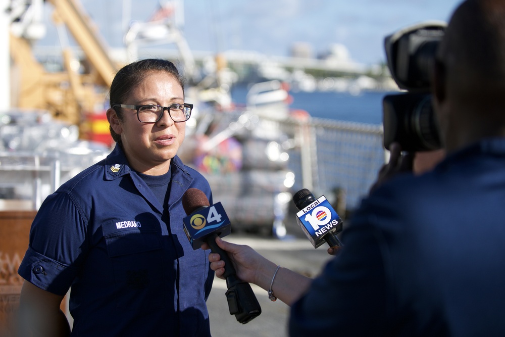 Coast Guard Cutter Escanaba offloads more than 12 tons of cocaine in Port Everglades