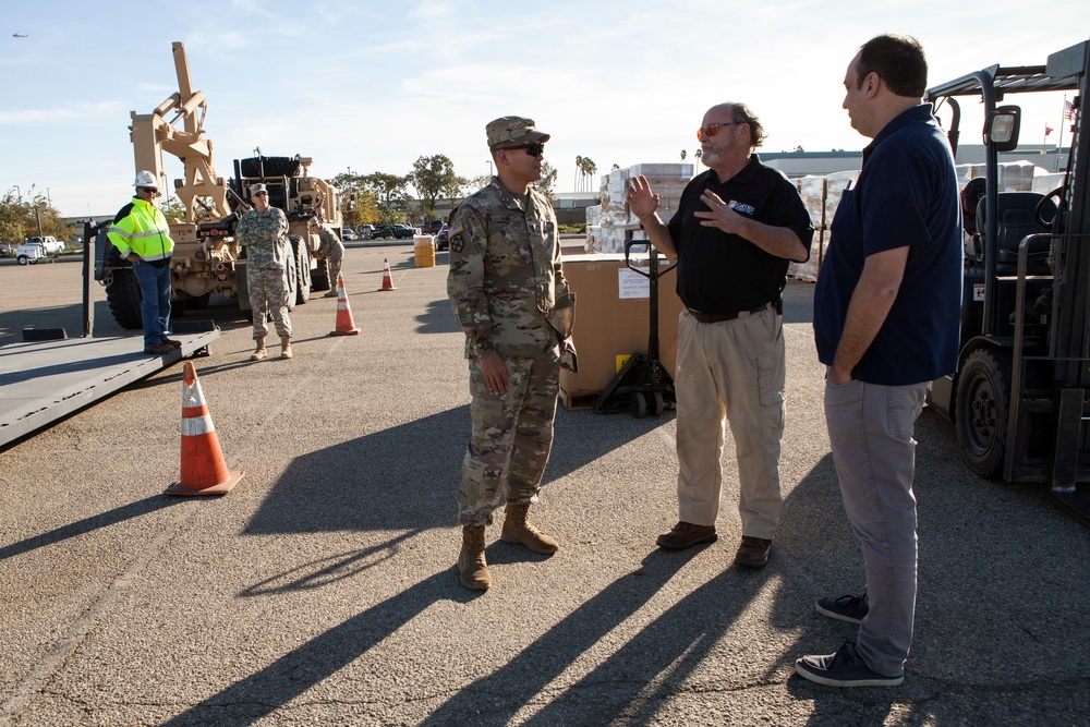 SoCal Fires: Multiagency staging area at JFTB Los Alamitos