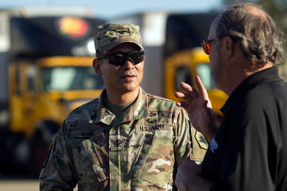 SoCal Fires: Multiagency staging area at JFTB Los Alamitos