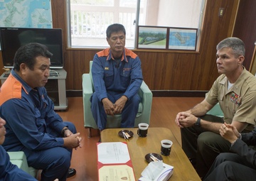 Certificate of Appreciation awarded to Kunigami District Administrative Association Fire Department, Higashi Substation for support to III MEF