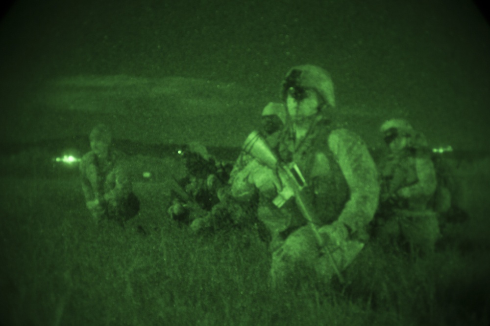 Marines conduct night operation