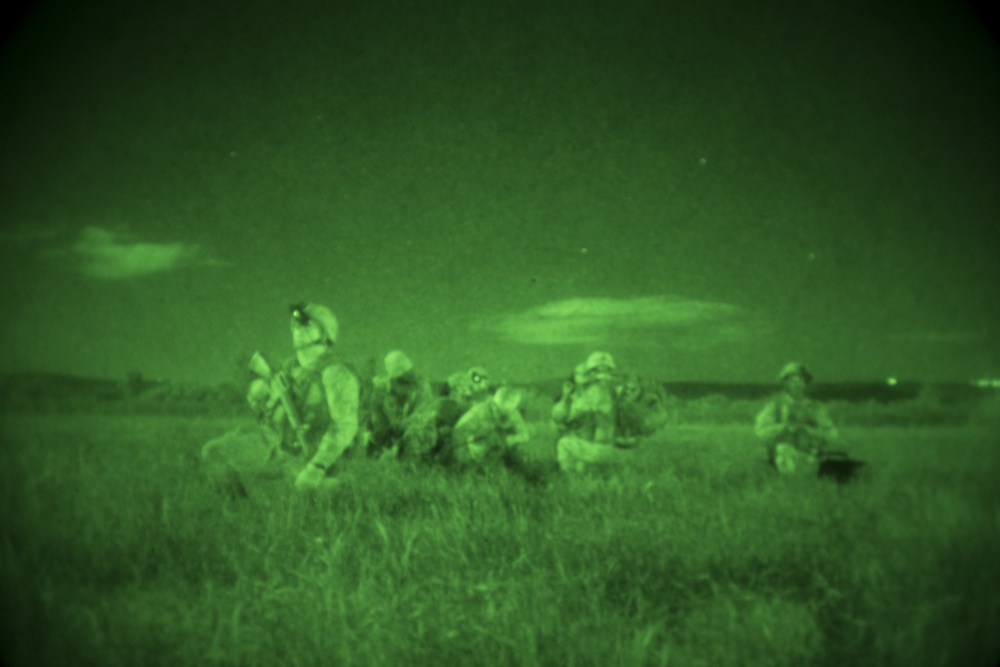 Marines conduct night operation