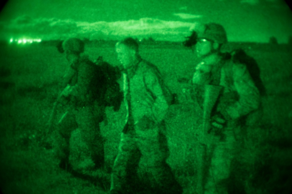 Marines conduct night operation