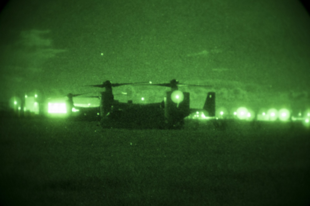 Marines conduct night operation