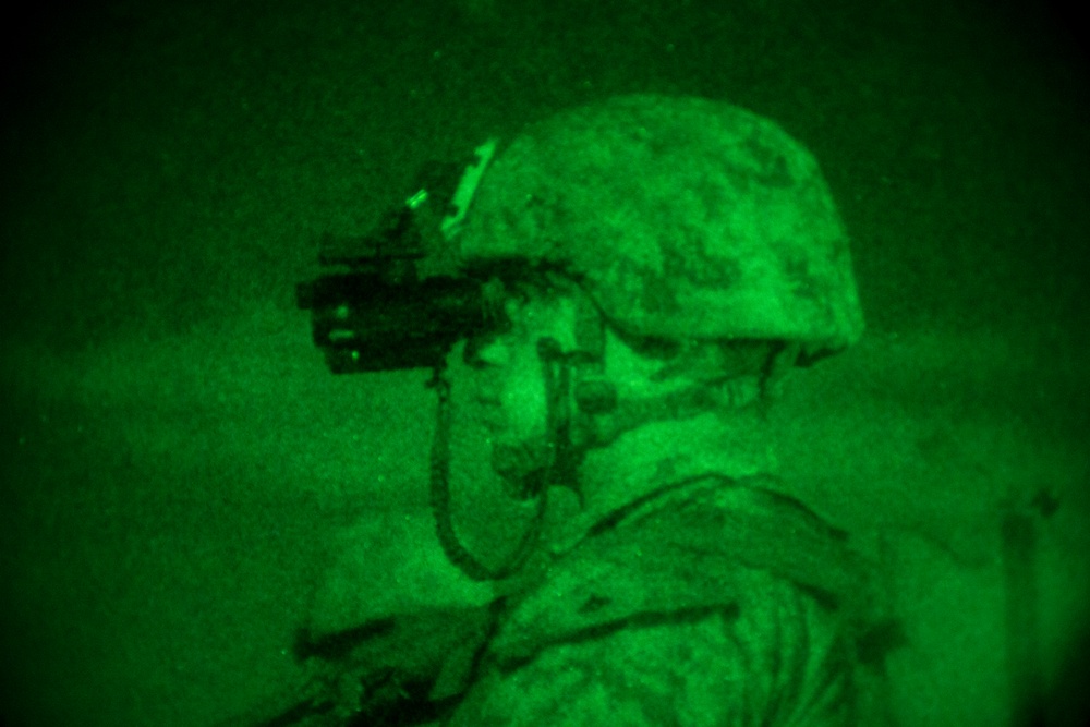 Marines conduct night operation