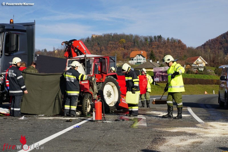 Farm tractor accident in Austria where medics responded