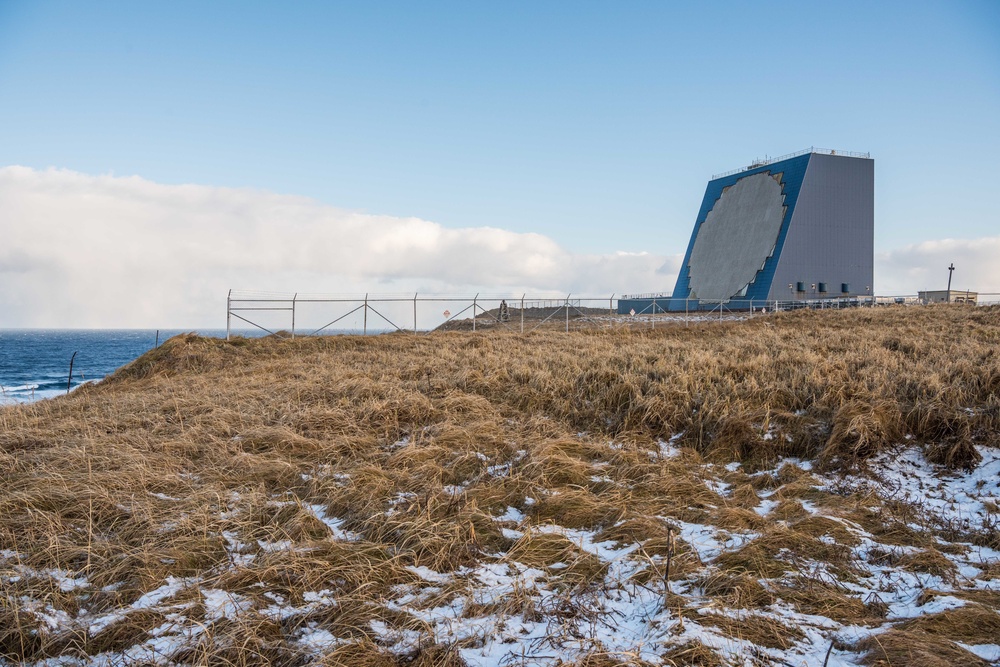 The Cobra Dane radar at Eareckson Air Station, Shemya, Alaska.