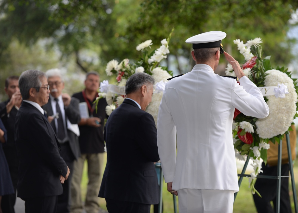 U.S. Navy and Consulate General of Japan Honor the Lives Lost on Oahu 76 Years Ago