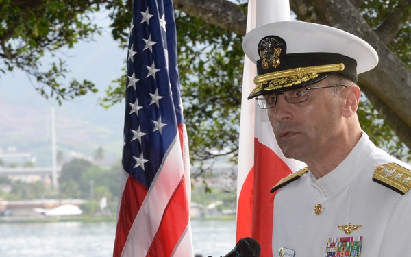 U.S. Navy and Consulate General of Japan Honor the LIves Lost on Oahu 76 Years Ago