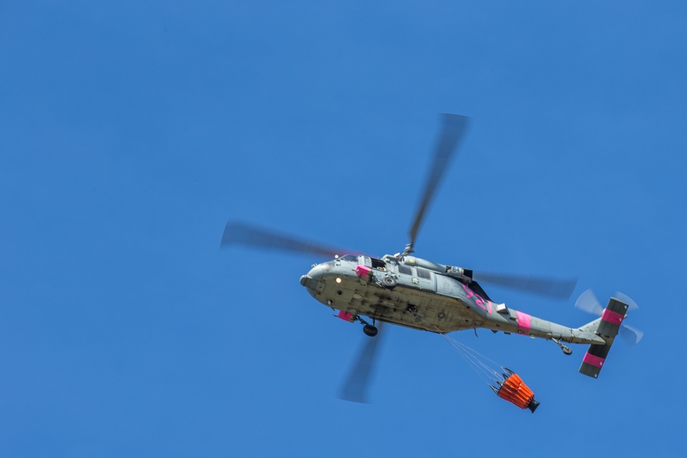 Marines help with the Lilac Fire