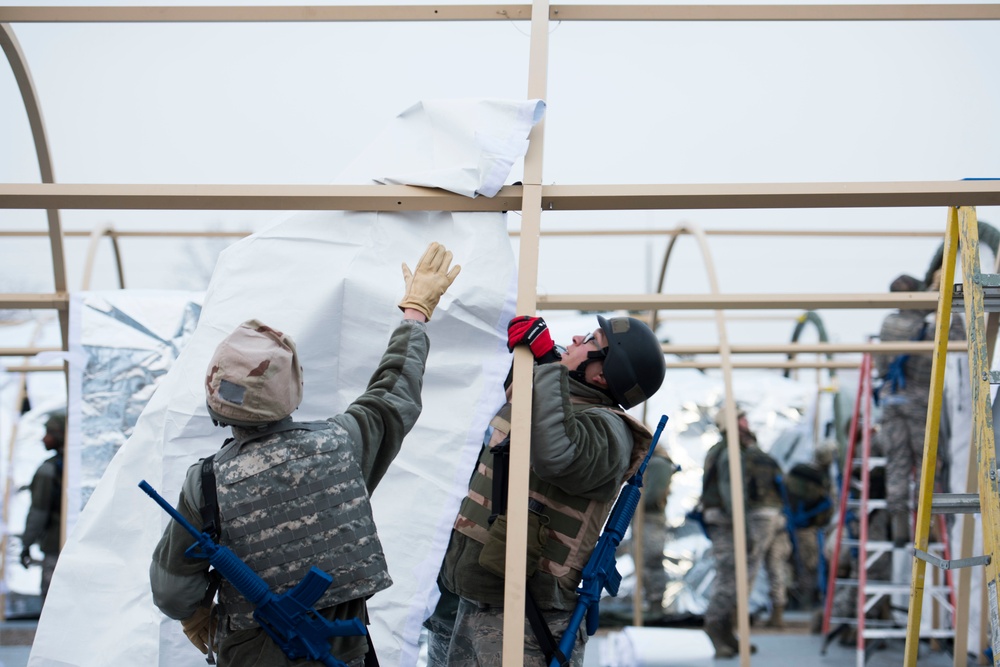 366th Civil Engineer Squadron sets up tents