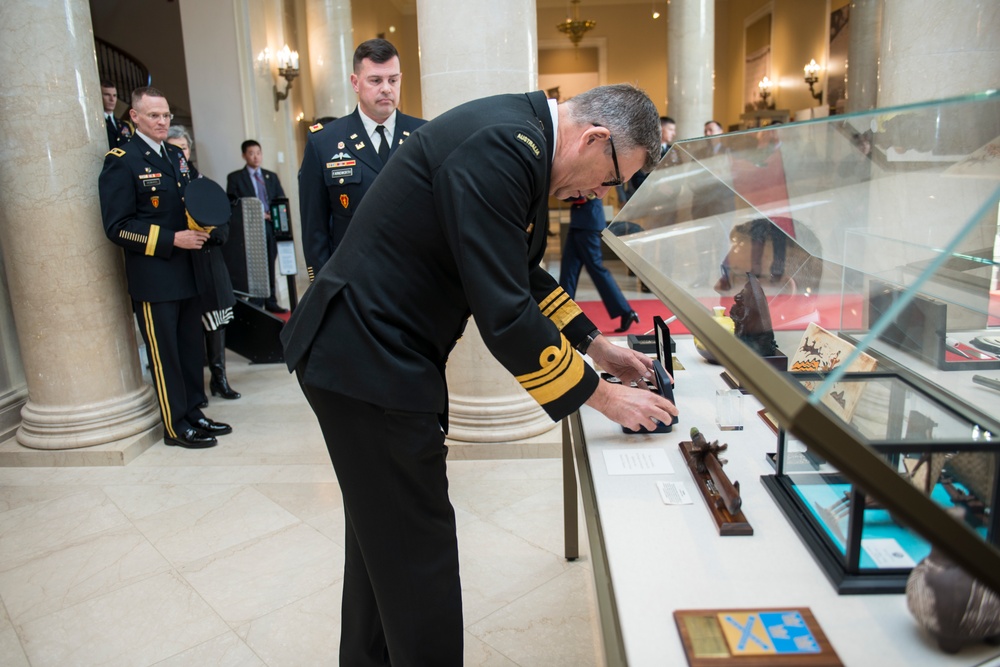 Vice Chief of the Australian Defence Force Vice Adm. Ray Griggs Participates in an Armed Forces Full Honors Wreath-Laying at the Tomb of the Unknown Soldier