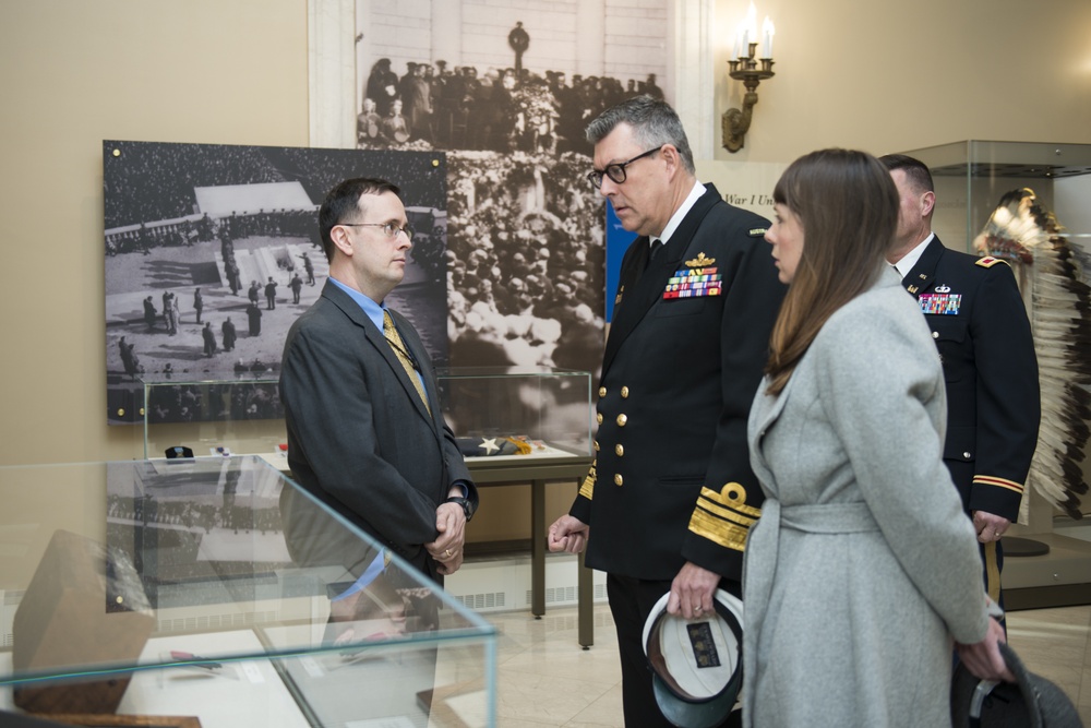 Vice Chief of the Australian Defence Force Vice Adm. Ray Griggs Participates in an Armed Forces Full Honors Wreath-Laying at the Tomb of the Unknown Soldier