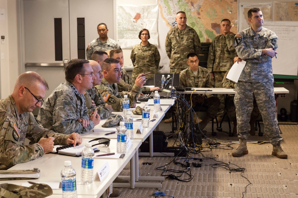 SoCal Fires: National Guard Bureau Chief briefed at JFTB Los Alamitos