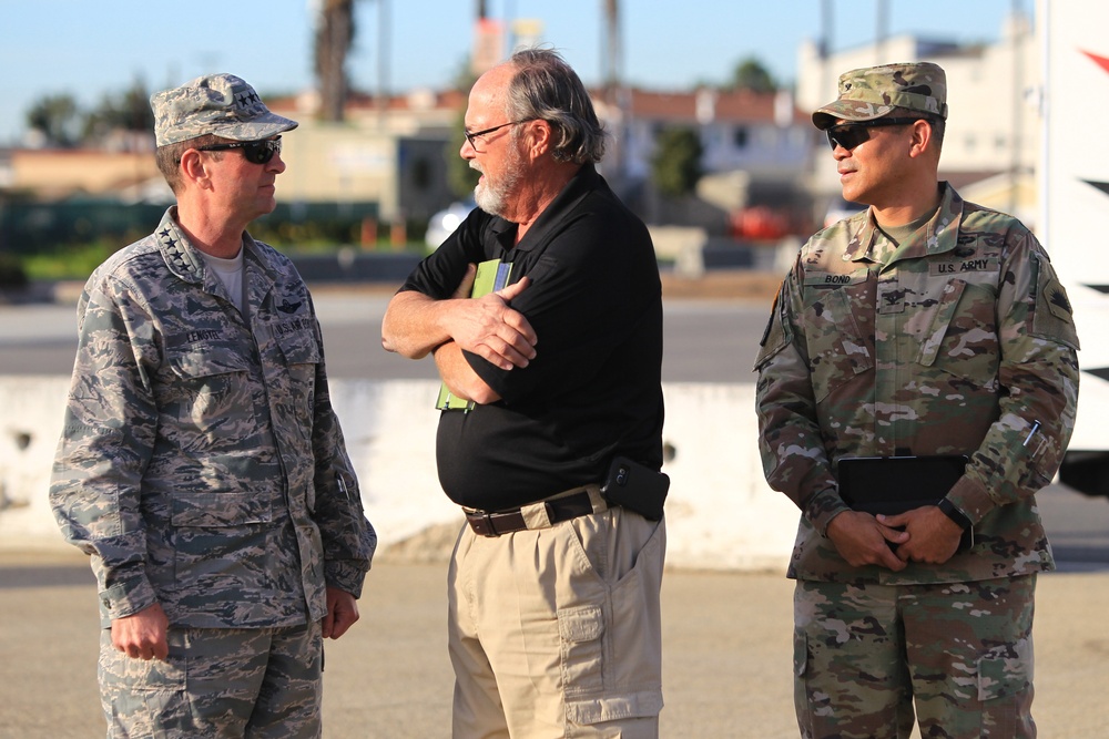 SoCal Fires: National Guard Bureau Chief briefed at JFTB Los Alamitos