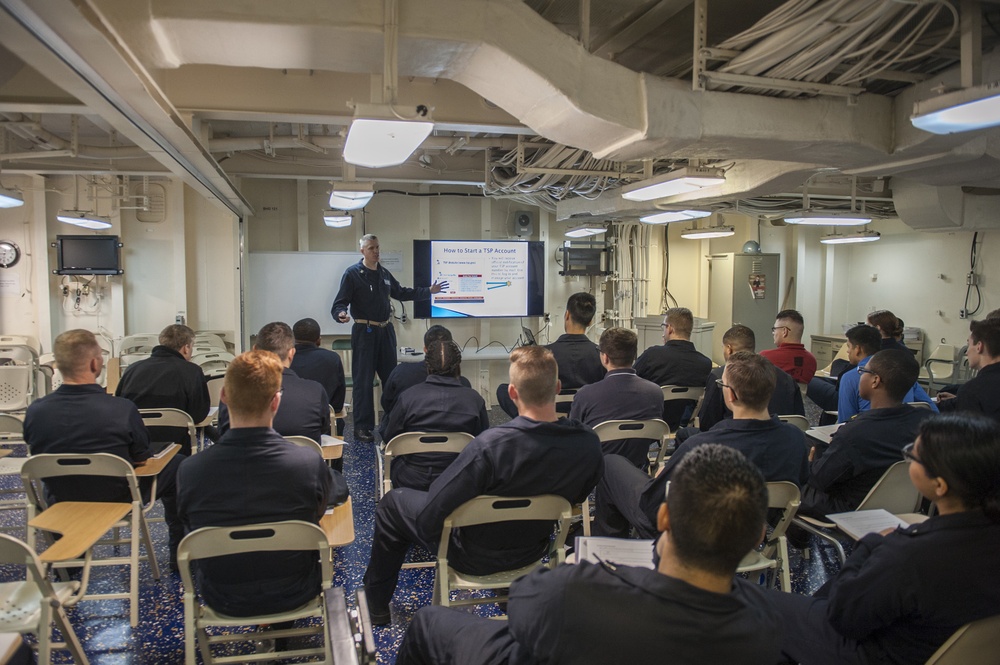 USS America Sailor teaches class on financial literacy