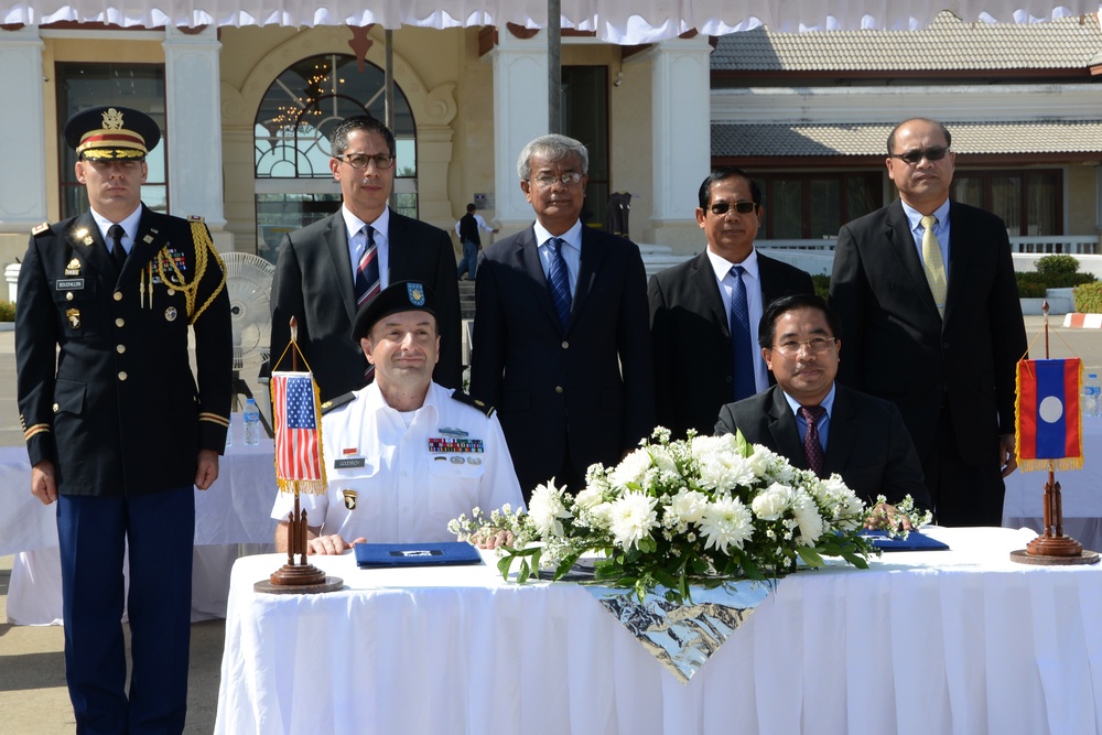 Repatriation ceremony in Laos