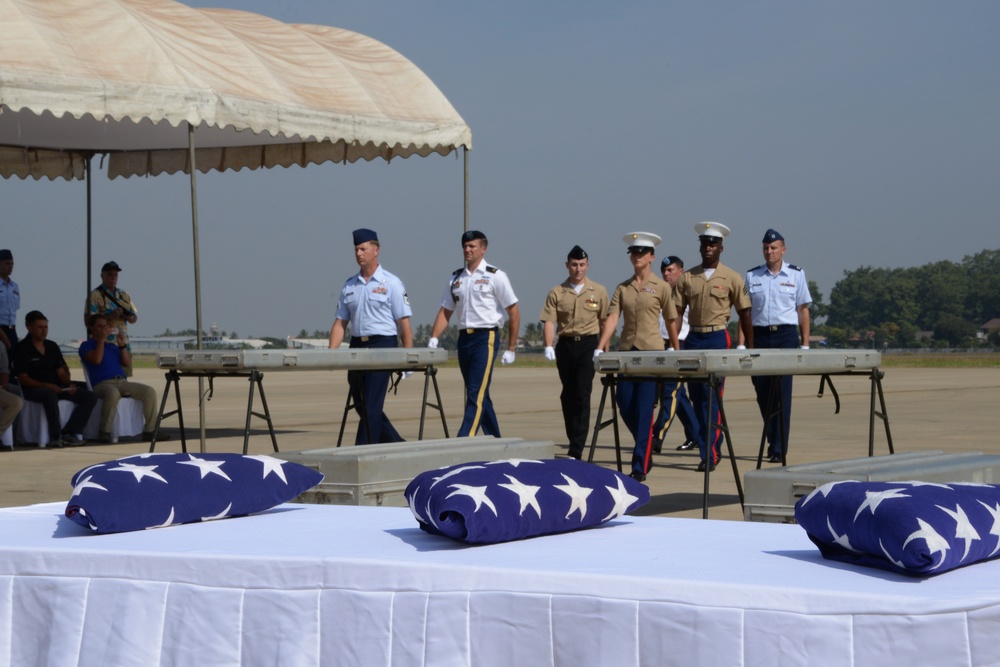 Repatriation ceremony in Laos