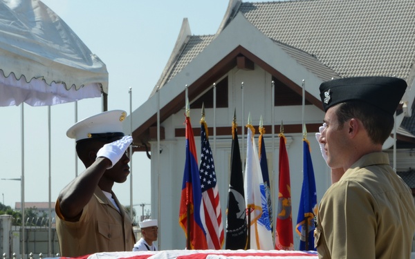 Repatriation ceremony in Laos