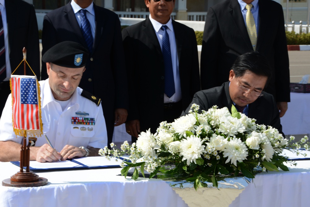 Repatriation ceremony in Laos