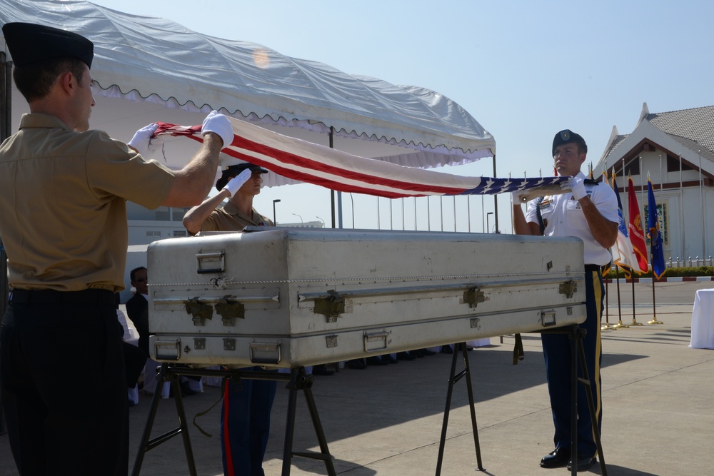 Repatriation ceremony is Laos