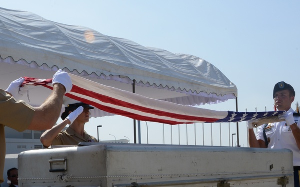 Repatriation ceremony is Laos
