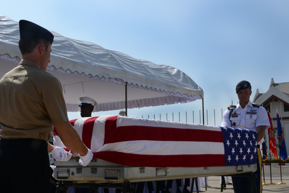 Repatriation ceremony in Laos