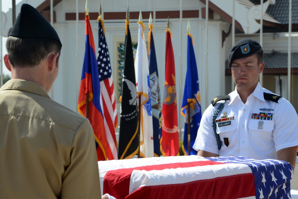 Repatriation ceremony in Laos