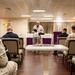 Chaplain delivers sermon during Protestant worship service on USS America