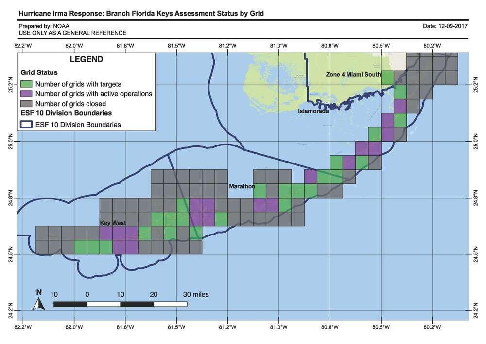NOAA chart - Florida Key - Dec. 9