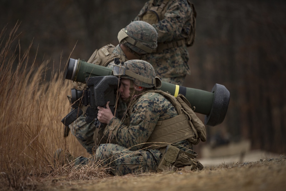 U.S. Marines fire Javelin Missiles during Battle Drill