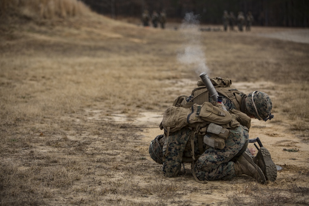 U.S. Marines fire M224 60mm Lightweight Mortars