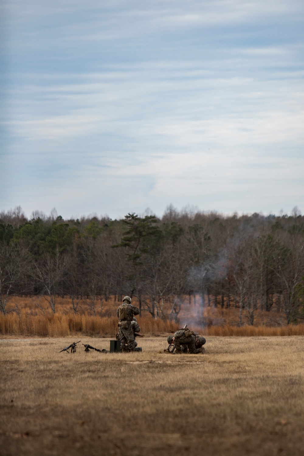 U.S. Marines fire M224 60mm Lightweight Mortars