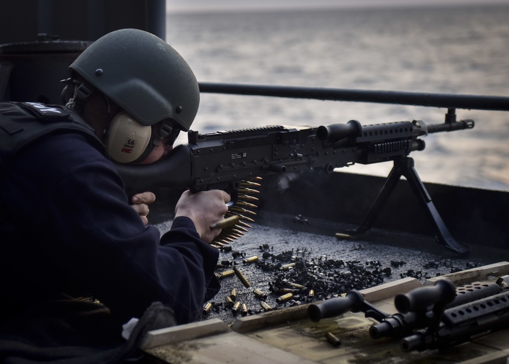 Nimitz Sailors Shoot Machine Gun