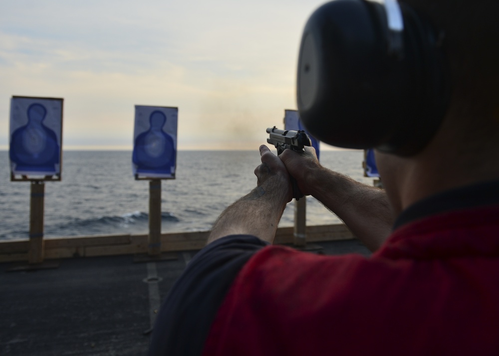 Nimitz Conducts Small-Arms Qualification