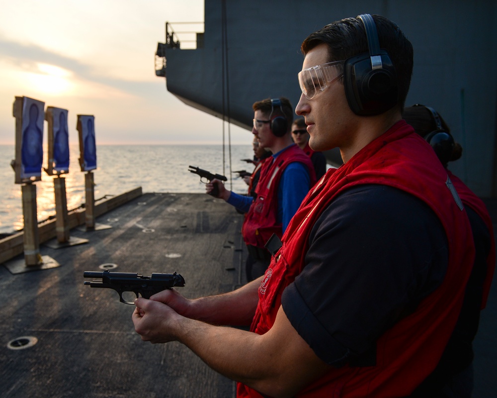 Nimitz Conducts Small-Arms Qualification