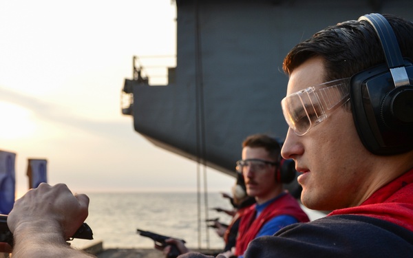 Nimitz Conducts Small-Arms Qualification