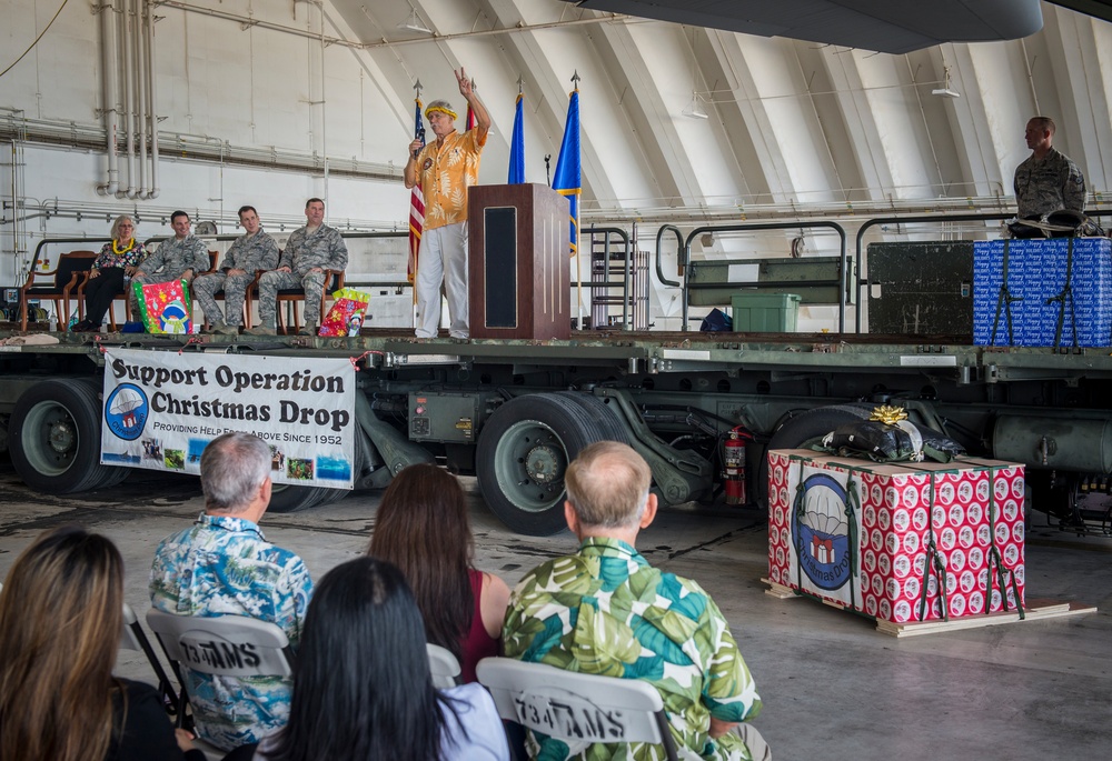 Operation Christmas Drop 2017 push ceremony
