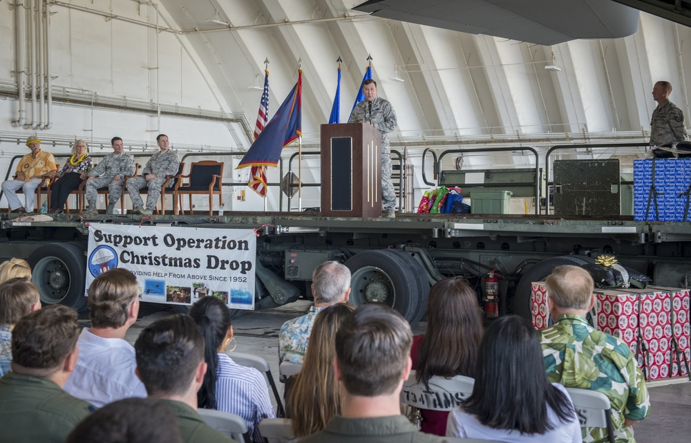 Operation Christmas Drop 2017 push ceremony