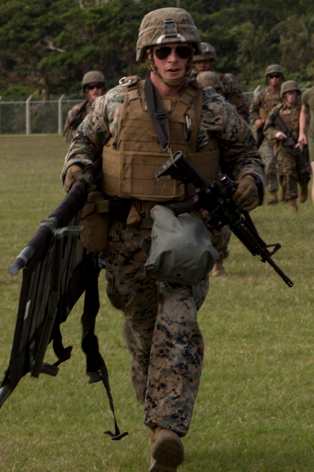 CLB-31 Marines participate in a simulated mass casualty exercise