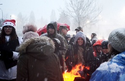 Santa visits Hohenfels’ tree lighting ceremony