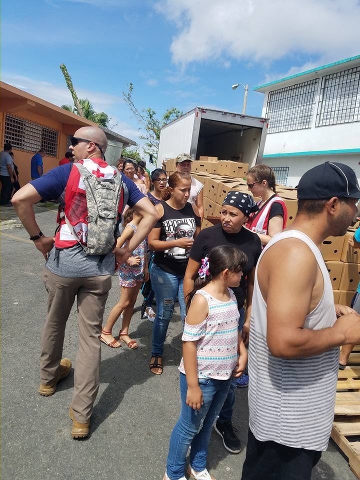 Red Cross team distributes supplies in Naranjito municipality