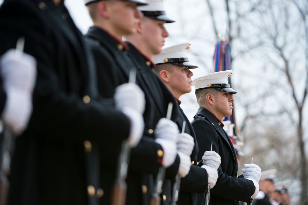 Full Honors Repatriation for U.S. Marine Corps Pvt. Archie Newell in Section 60